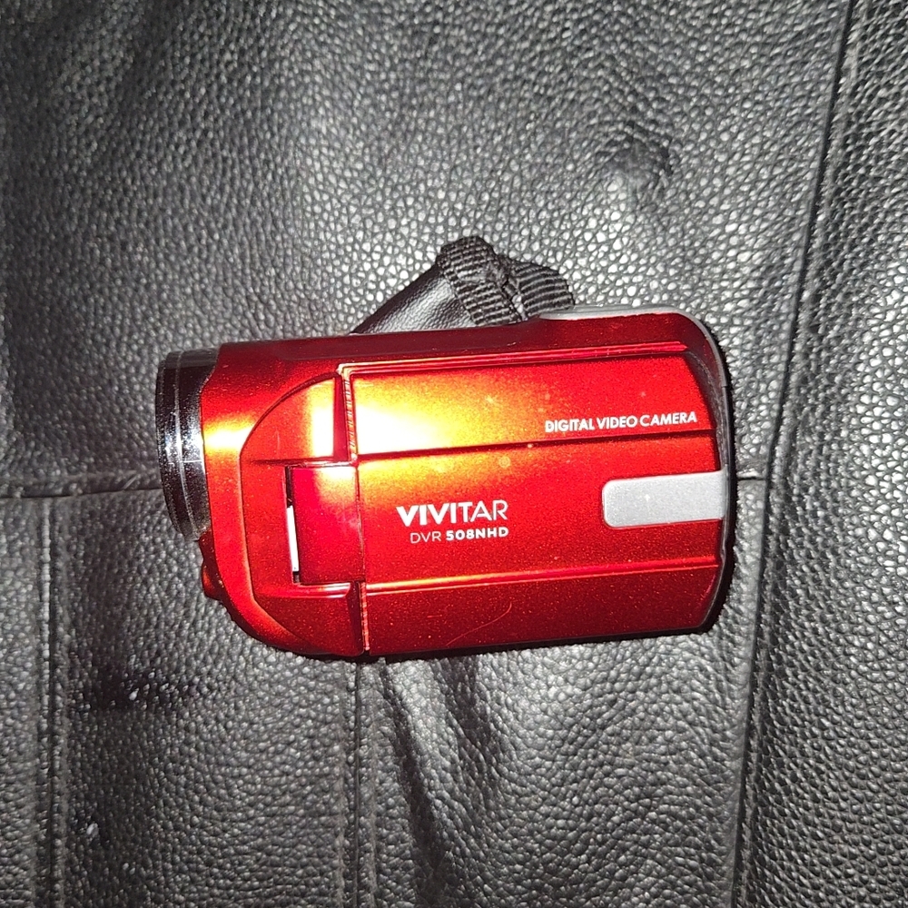 Vivitar Red Video Camcorder with Flip-Out LCD